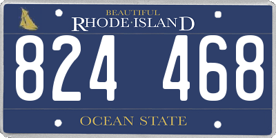 RI license plate 824468