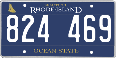 RI license plate 824469