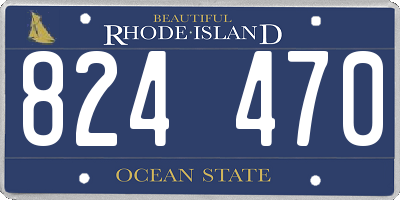 RI license plate 824470