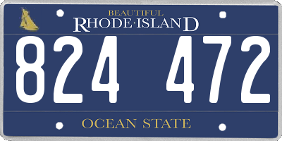 RI license plate 824472