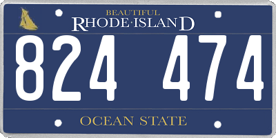 RI license plate 824474