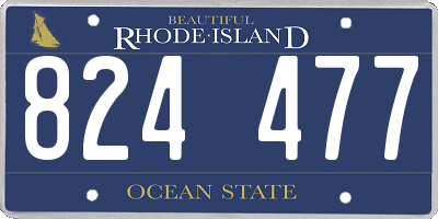 RI license plate 824477