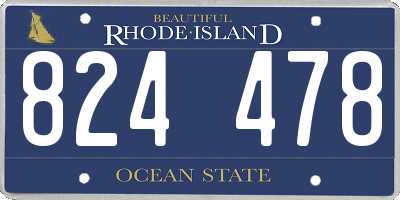 RI license plate 824478