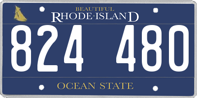 RI license plate 824480
