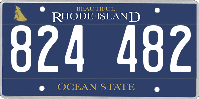 RI license plate 824482