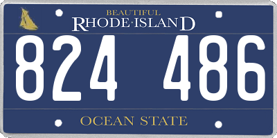 RI license plate 824486