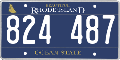RI license plate 824487