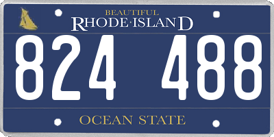 RI license plate 824488