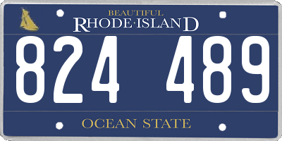 RI license plate 824489
