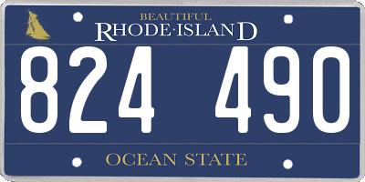 RI license plate 824490