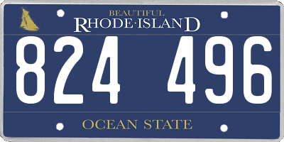 RI license plate 824496