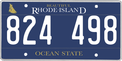 RI license plate 824498