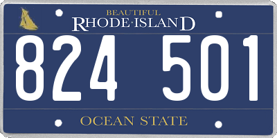 RI license plate 824501