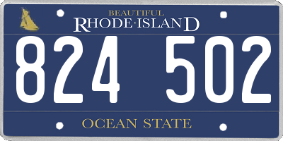 RI license plate 824502