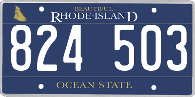 RI license plate 824503