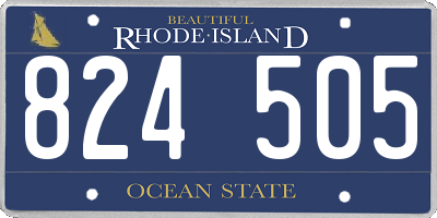 RI license plate 824505