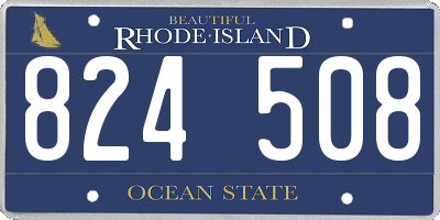 RI license plate 824508