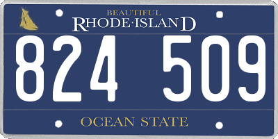 RI license plate 824509