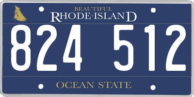 RI license plate 824512