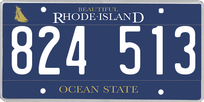 RI license plate 824513