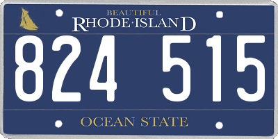 RI license plate 824515