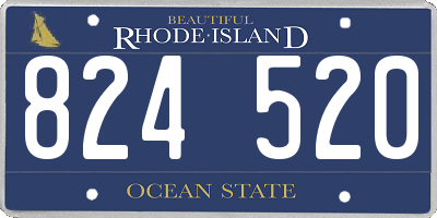 RI license plate 824520