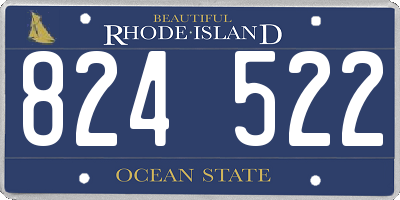 RI license plate 824522