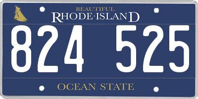 RI license plate 824525