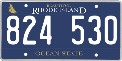 RI license plate 824530