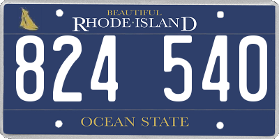RI license plate 824540