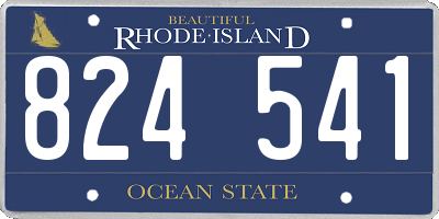 RI license plate 824541