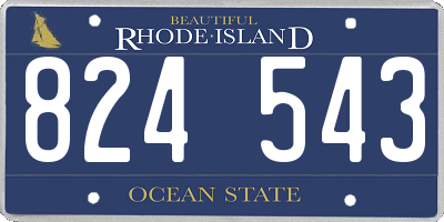 RI license plate 824543