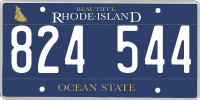 RI license plate 824544