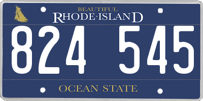 RI license plate 824545