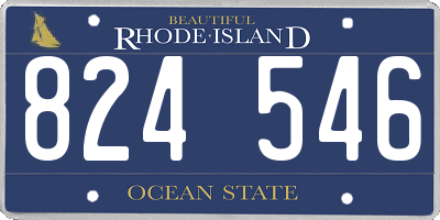RI license plate 824546