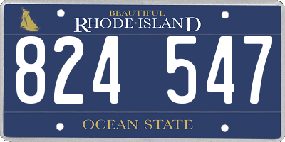 RI license plate 824547