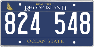 RI license plate 824548