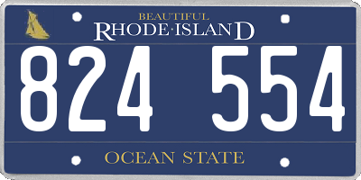 RI license plate 824554