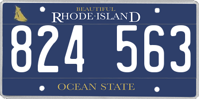 RI license plate 824563