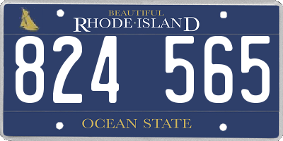 RI license plate 824565