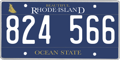 RI license plate 824566