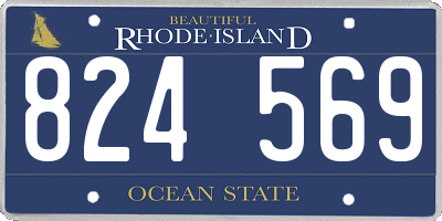RI license plate 824569
