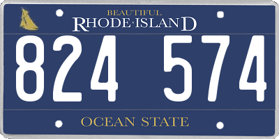 RI license plate 824574
