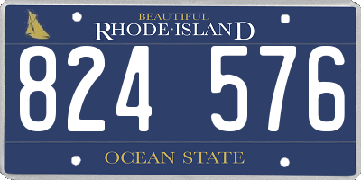 RI license plate 824576