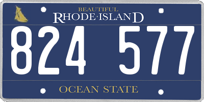 RI license plate 824577