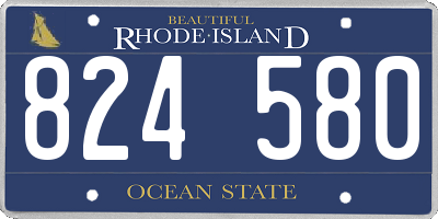 RI license plate 824580