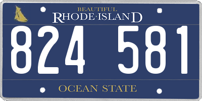 RI license plate 824581