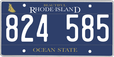 RI license plate 824585