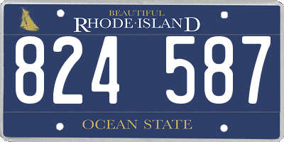 RI license plate 824587