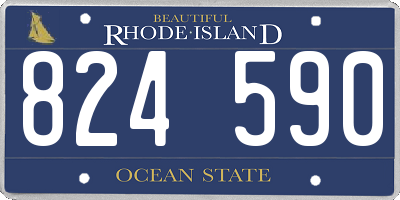 RI license plate 824590
